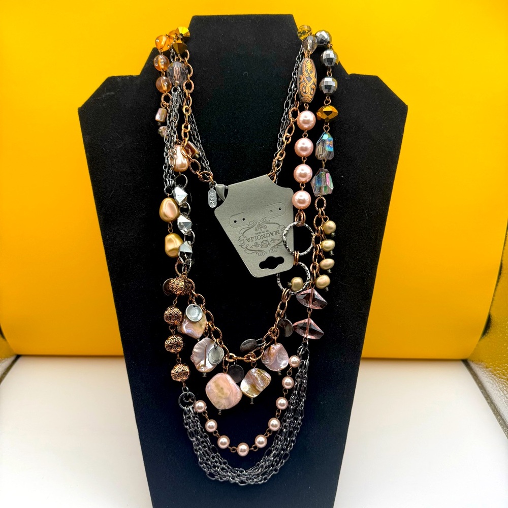 Magnolia by Treska NWT Multi-Strand Bead Statement Necklace